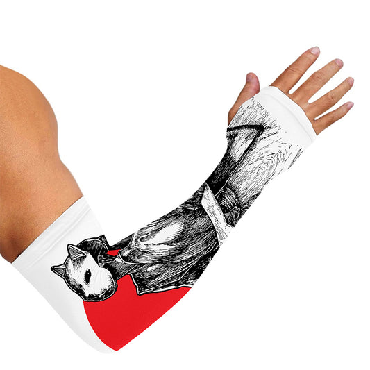 Japanese Samurai Girl Print Sun Protection Arm Sleeves