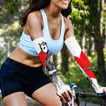 Japanese Samurai Girl Print Sun Protection Arm Sleeves