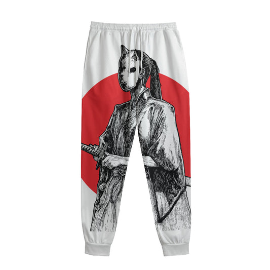 Japanese Samurai Girl Print Sweatpants