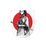 Japanese Samurai Girl Print Toilet Lid Cover