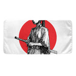 Japanese Samurai Girl Print Towel