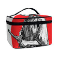 Japanese Samurai Girl Print Travel Makeup Bag