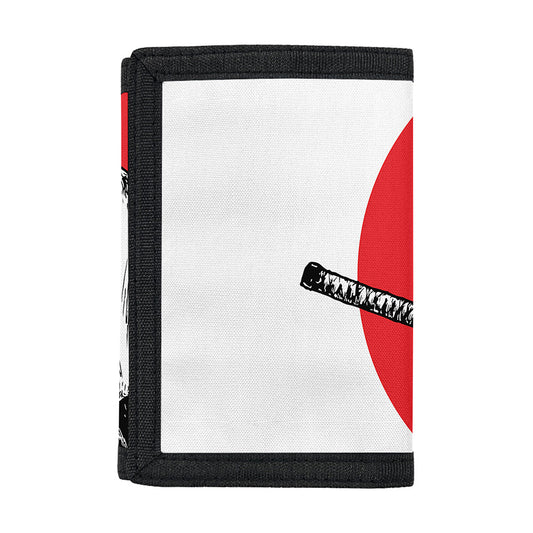 Japanese Samurai Girl Print Trifold Wallet