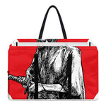 Japanese Samurai Girl Print Utility Tote Bag