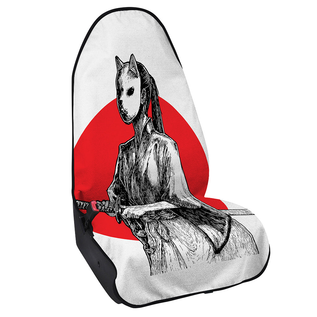 Japanese Samurai Girl Print Waterproof Car Seat Cover