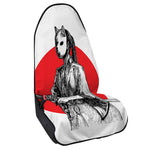 Japanese Samurai Girl Print Waterproof Car Seat Cover