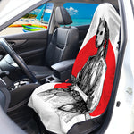 Japanese Samurai Girl Print Waterproof Car Seat Cover