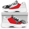 Japanese Samurai Girl Print White Chunky Shoes
