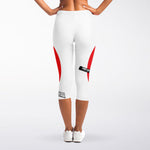 Japanese Samurai Girl Print Women's Capri Leggings