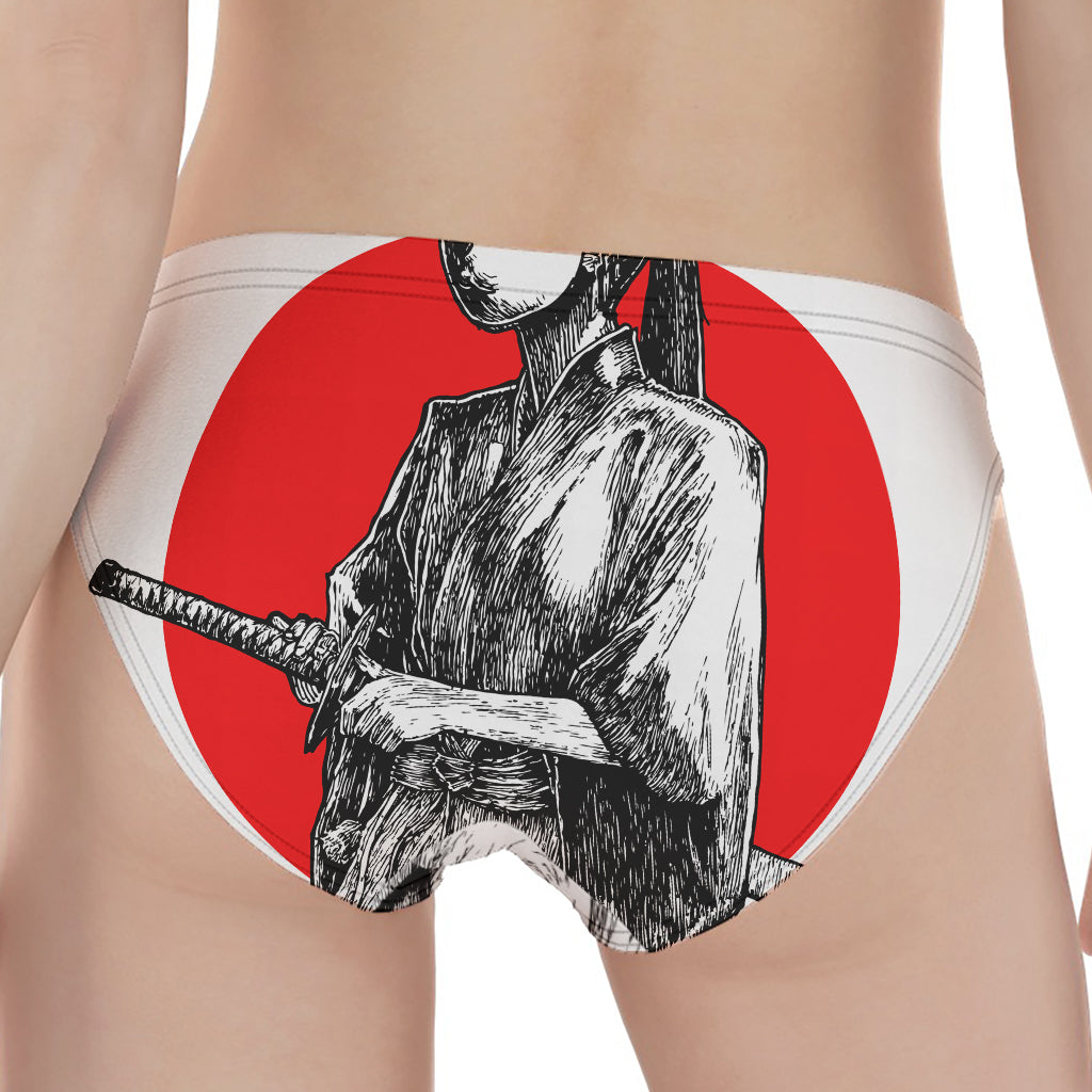 Japanese Samurai Girl Print Women's Panties