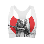 Japanese Samurai Girl Print Women's Sports Bra