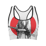 Japanese Samurai Girl Print Women's Sports Bra