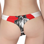 Japanese Samurai Girl Print Women's Thong