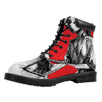 Japanese Samurai Girl Print Work Boots