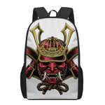 Japanese Samurai Helmet Print 17 Inch Backpack