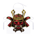 Japanese Samurai Helmet Print Adjustable Apron