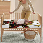 Japanese Samurai Helmet Print Baby Crib Sheet