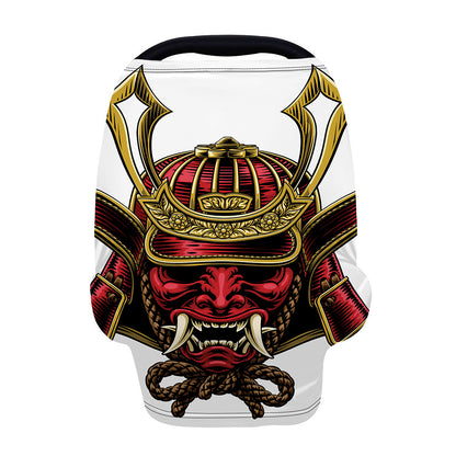 Japanese Samurai Helmet Print Baby Seat Cover