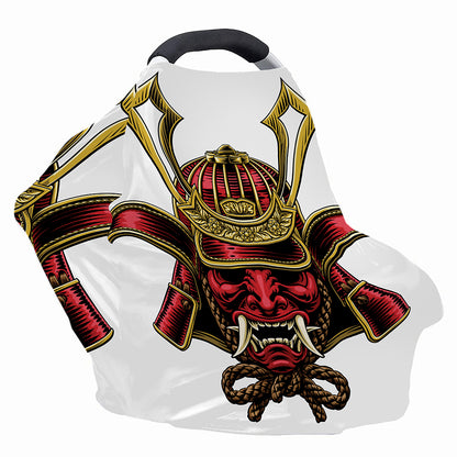 Japanese Samurai Helmet Print Baby Seat Cover