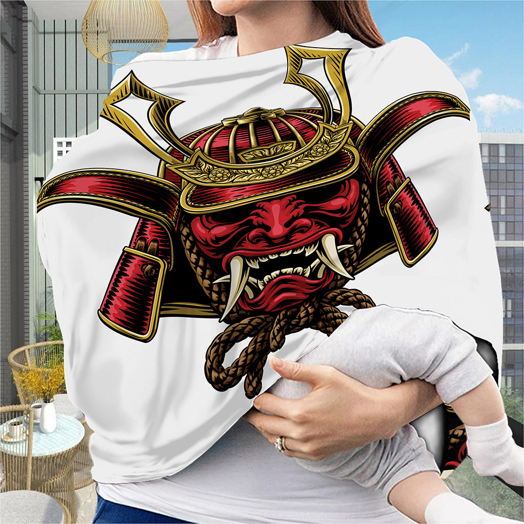Japanese Samurai Helmet Print Baby Seat Cover