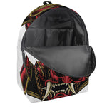 Japanese Samurai Helmet Print Backpack