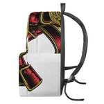 Japanese Samurai Helmet Print Backpack