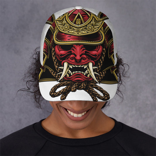 Japanese Samurai Helmet Print Baseball Cap