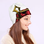 Japanese Samurai Helmet Print Beanie