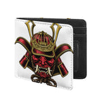 Japanese Samurai Helmet Print Bifold Wallet