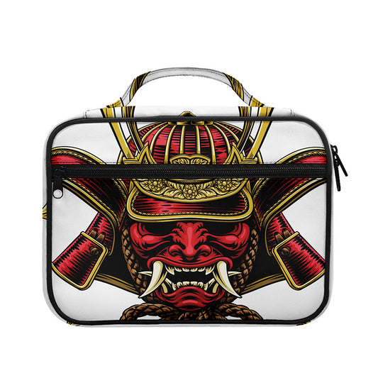 Japanese Samurai Helmet Print Briefcase Bible Bag