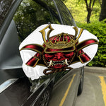 Japanese Samurai Helmet Print Car Side Mirror Covers