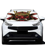 Japanese Samurai Helmet Print Car Windshield Snow Cover