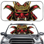 Japanese Samurai Helmet Print Car Windshield Sun Shade
