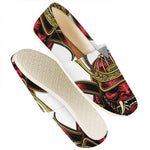 Japanese Samurai Helmet Print Casual Shoes