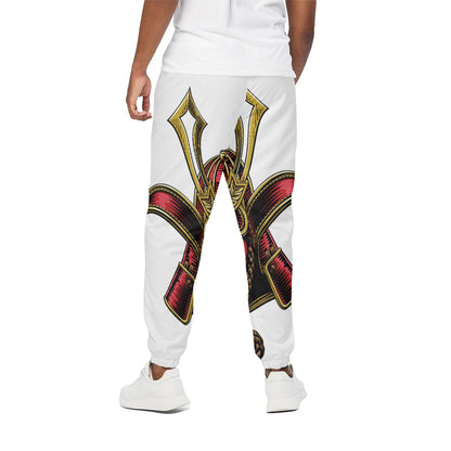 Japanese Samurai Helmet Print Cotton Pants