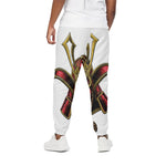 Japanese Samurai Helmet Print Cotton Pants
