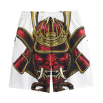 Japanese Samurai Helmet Print Cotton Shorts
