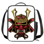 Japanese Samurai Helmet Print Crossbody Lunch Bag