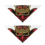 Japanese Samurai Helmet Print Dog Bandana