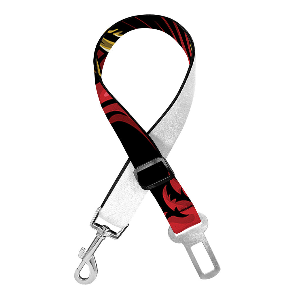 Japanese Samurai Helmet Print Dog Seat Belt