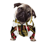 Japanese Samurai Helmet Print Dog Zip Up Hoodie