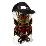 Japanese Samurai Helmet Print Double Neoprene Wine Tote