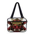 Japanese Samurai Helmet Print Double Strap Bible Bag