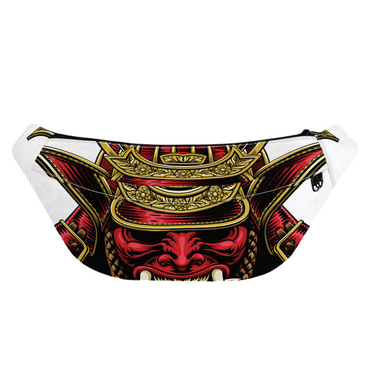 Japanese Samurai Helmet Print Fanny Pack
