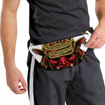 Japanese Samurai Helmet Print Fanny Pack