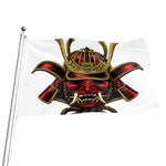 Japanese Samurai Helmet Print Flag