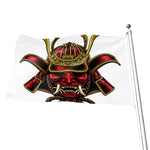 Japanese Samurai Helmet Print Flag