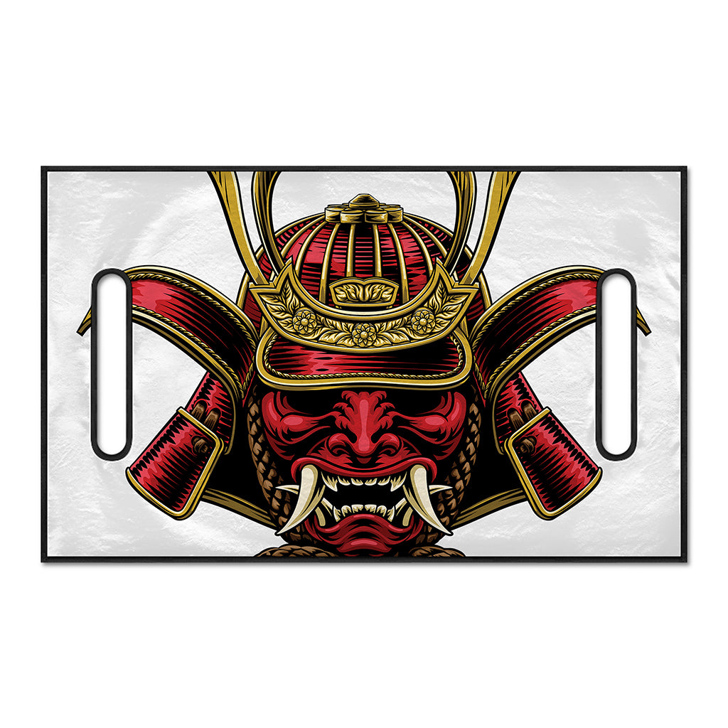 Japanese Samurai Helmet Print Golf Cart Seat Cover