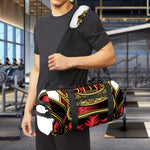 Japanese Samurai Helmet Print Gym Bag