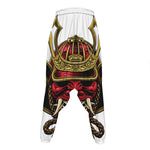 Japanese Samurai Helmet Print Hammer Pants